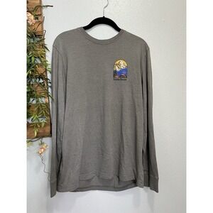 Eddie Bauer Shirt Mens Medium Gray Long Sleeve U.S. National Parks Graphic